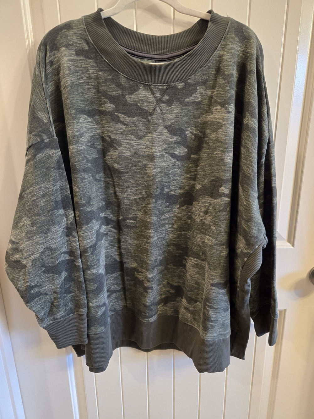 Camouflage Crewneck Sweatshirt - Green Size 4x